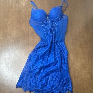 Honey Birdette Blue Lingerie Dress